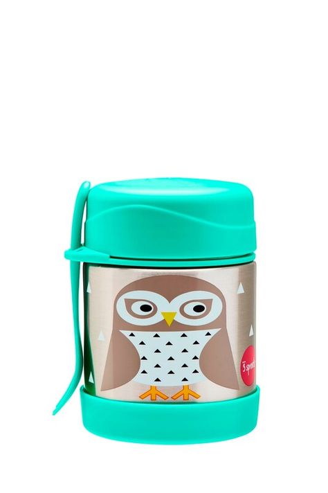 3 SPROUTS - Stainless Steel Food Thermos + Villa Owl Mint