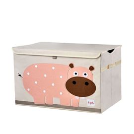 3 SPROUTS - Játékláda Hippo Pink