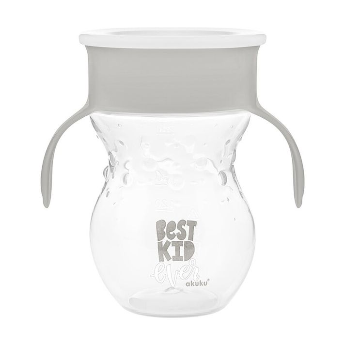 AKUKU - Gyermek bájos itató pohár 360° - 270 ml szürke