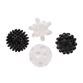 AKUKU - Érzékszervfejlesztő játék labda 4db 6 cm fekete-fehér