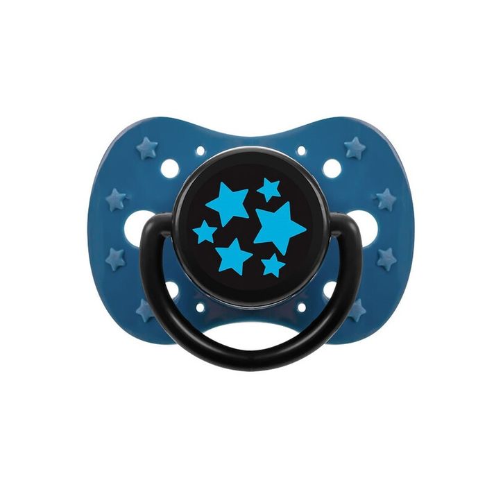 AKUKU - Nyugtató hatású szilikon cumi 12m+ kék csillag