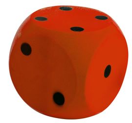 ANDRONI - Puha kocka - 10 cm-es méret, piros