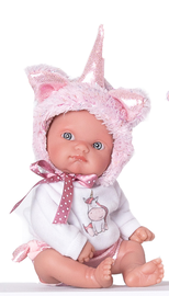 ANTONIO JUAN - 85105-3 lila egyszarvú – valósághű baba baba teljes vinil testtel