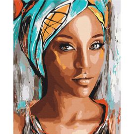 ASTRA – Festmény számok szerint AFRICAN WOMAN, keretben, 40x50cm, 801022903
