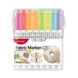 ASTRA - MONAMI Marker készlet textilhez FABRIC MARKER 470, pasztell 8db, 20500055260