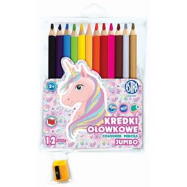 ASTRA - JUMBO iskolai színező tollak 12db + UNICORN ceruzahegyező, 312221007