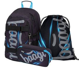 BAAGL - SET 3 Skate Bluelight: hátizsák, tolltartó, tasak