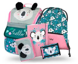 BAAGL - SET 5 Zippy Baby Koala: hátizsák, tolltartó,  cipőtáska, pénztárca, füzetbox