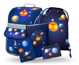 BAAGL - SET 5 Zippy Bolygók: hátizsák, tolltartó, cipőtáska, pénztárca, füzetbox