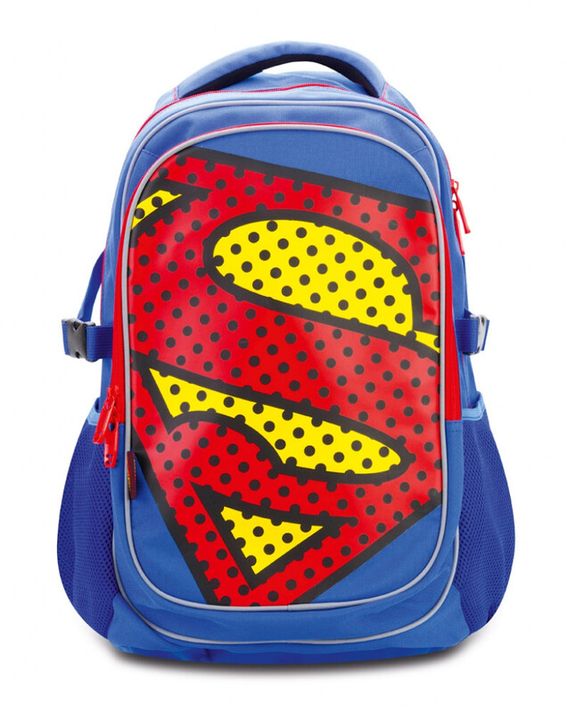BAAGL - Iskolai hátizsák esőkabáttal Superman - POP
