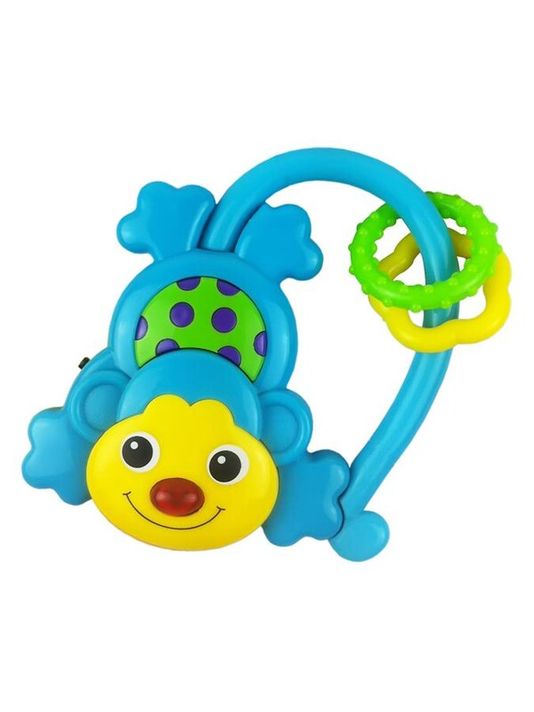 BABY MIX - Gyermek zenélő csörgőmajmocska kék