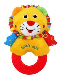 BABY MIX - Gyermek plüss csörgő oroszlán
