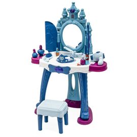 BABY MIX - Gyermek zenélő fésülködőasztal jégvilág fénnyel és székkel