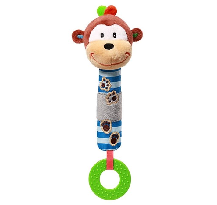 BABYONO - Nyikorgó játék csörgővel George a majom 3m+