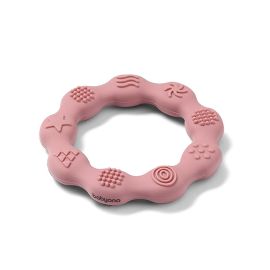 BABYONO - Szilikon rágójáték gyűrű rózsaszín