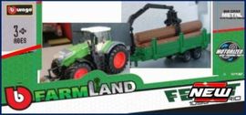 BBURAGO - 1:50 mezőgazdasági traktor Fendt 1050 Vario + fakihordó