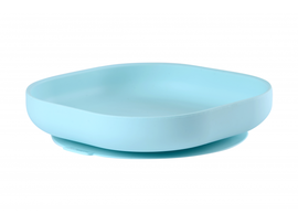 BEABA - Szilikon tányér tapadókoronggal Blue