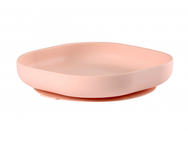 BEABA - Szilikon tányér tapadókoronggal Pink