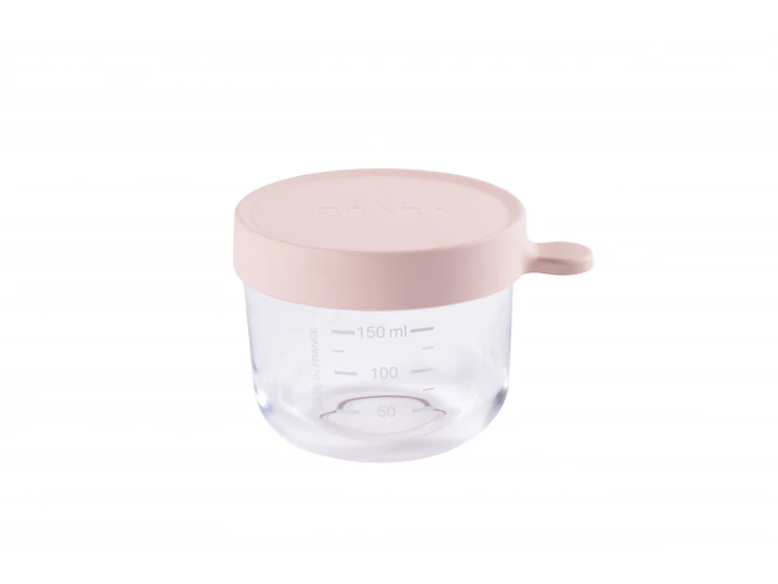 BEABA - Üveg étkezési pohár 150ml rózsaszínű