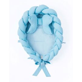 BELISIMA - Fonott babafészek kisbabák számára Velvet  blue