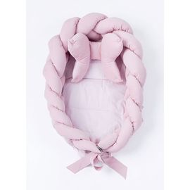 BELISIMA - Fonott babafészek kisbabák számára Velvet  pink