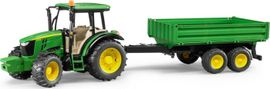 BRUDER - 02108 Traktor John Deere 5115 M pótkocsival