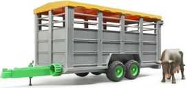 BRUDER - 02227 Pótkocsi állatok szállítására tehén figurával