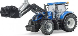 BRUDER - 03121 New Holland T7.315 traktor homlokrakodóval