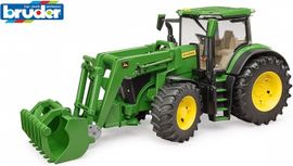 BRUDER - Farmer John Deere traktor homlokrakodóval