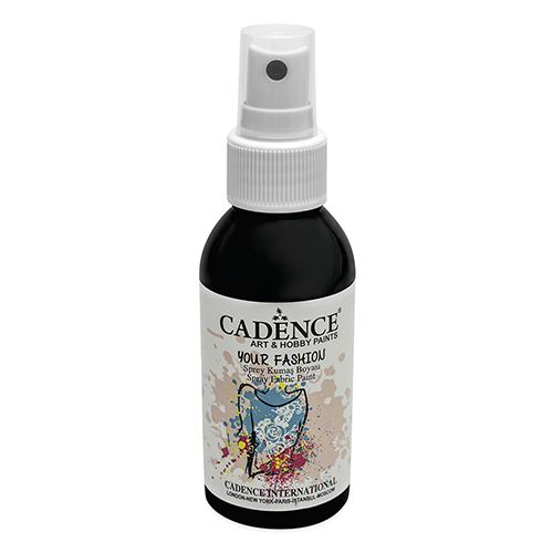 CADENCE - Textil spray festék, fekete, 100ml