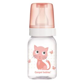 CANPOL BABIES - Nyomtatott üveg Cute Animals 120 ml - rózsaszín