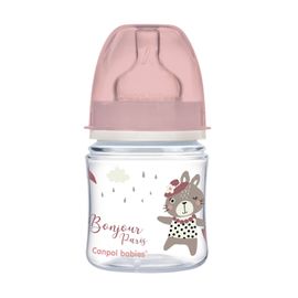 CANPOL BABIES - Bonjour Paris széles szájú palack 120 ml rózsaszínű