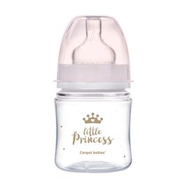 CANPOL BABIES - Royal Baby széles szájú cumisüveg 120 ml rózsaszín
