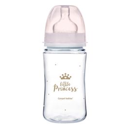 CANPOL BABIES - Royal Baby 240 ml-es széles szájú palack rózsaszínű