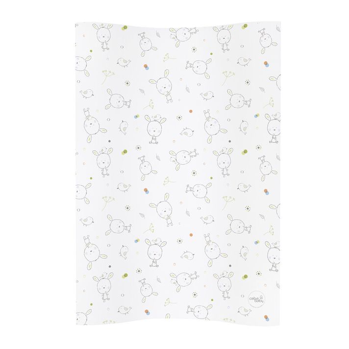 CEBA - COSY 2 négyzet alakú puha pelenkázó alátét (50x70) Dream dots fehér