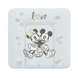 CEBA - Puha pelenkázó szőnyeg komódhoz 75x72 Disney Minnie & Mickey szürke
