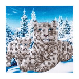 CENTRUM LITVÁNIA - Gyémánt mozaik 5D fehér tigris (20x20 cm)