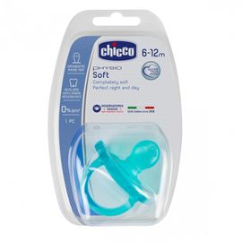 CHICCO - Teljesen szilikon cumizó Physio Soft kék 6-12m
