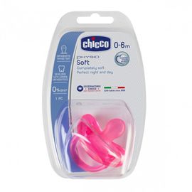 CHICCO - Physio Soft teljesen szilikonos cumizó rózsaszín 0-6m