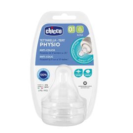 CHICCO - Perfect 5 fiziológiás szilikon cumisüveg szopogató, lassú folyás 0 m+, 2 db