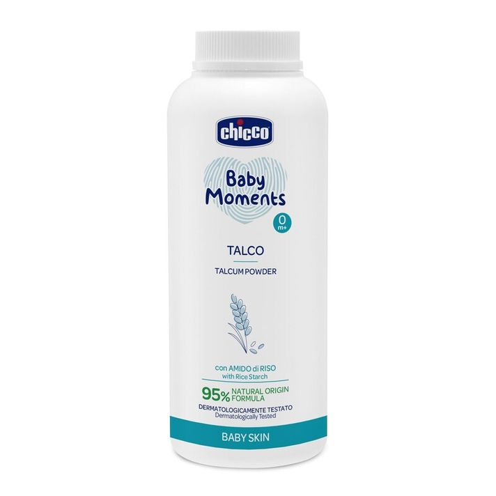 CHICCO - Baby Moments babapúder rizskeményítővel 95% természetes összetevőkkel 150 g
