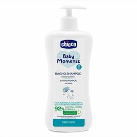 CHICCO - Baby Moments 92% természetes összetevőkből álló haj- és testápoló sampon 500 ml