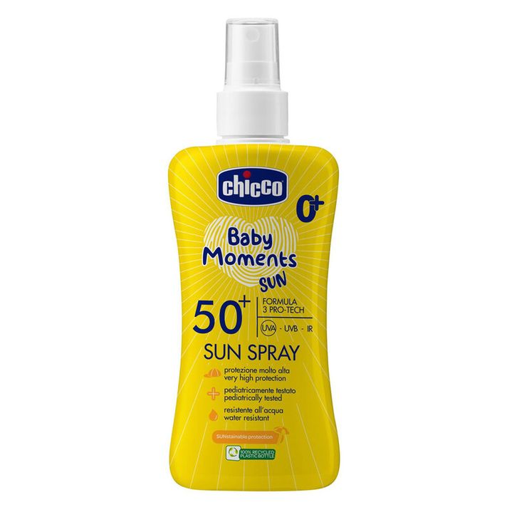 CHICCO - Baba fényvédő spray, SPF50+, 150 ml, 0hónap+