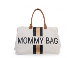 CHILDHOME - pelenkázó táska Mommy Bag Big Off White / Black Gold