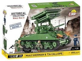 COBI - II WW M4A3 Sherman T34 Calliope-val, 1165 LE, 3 f, EXECUTIVE EDITION