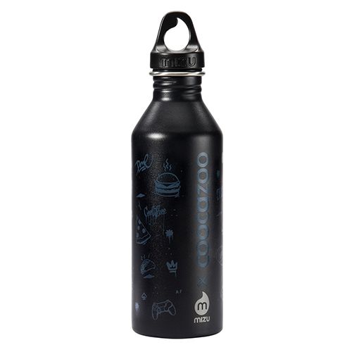 COOCAZOO - Rozsdamentes acél ivópalack 0,75 l, fekete/kék