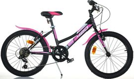 DINO BIKES - Gyermek kerékpár 20" 420D-04SC - AURELIA fekete-rózsaszín fogaskerekekkel