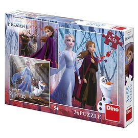 DINO - Frozen II 3X55 puzzle új