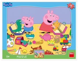 DINO - Peppa Pig Plays 12 darabos tányér alakzatok puzzle