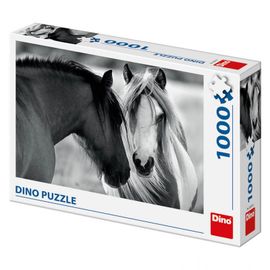 DINO - Puzzle Fekete-fehér lovak 1000D